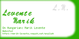 levente marik business card